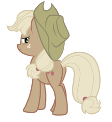 Size: 5493x6000 | Tagged: safe, artist:junkienewb, applejack, g4, absurd resolution, butt, discorded, liarjack, plot, simple background, transparent background, vector