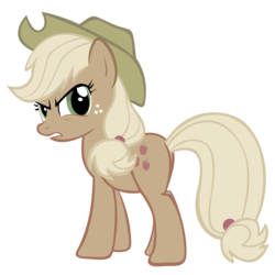 Size: 5000x5000 | Tagged: safe, artist:grendo11, applejack, g4, absurd resolution, discorded, liarjack, simple background, transparent background, vector