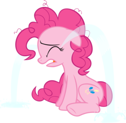Size: 4082x4000 | Tagged: dead source, safe, artist:stardustxiii, pinkie pie, earth pony, pony, baby cakes, g4, crying, female, floppy ears, male, messy mane, ocular gushers, pinkie cry, sad, simple background, sitting, solo, transparent background, vector