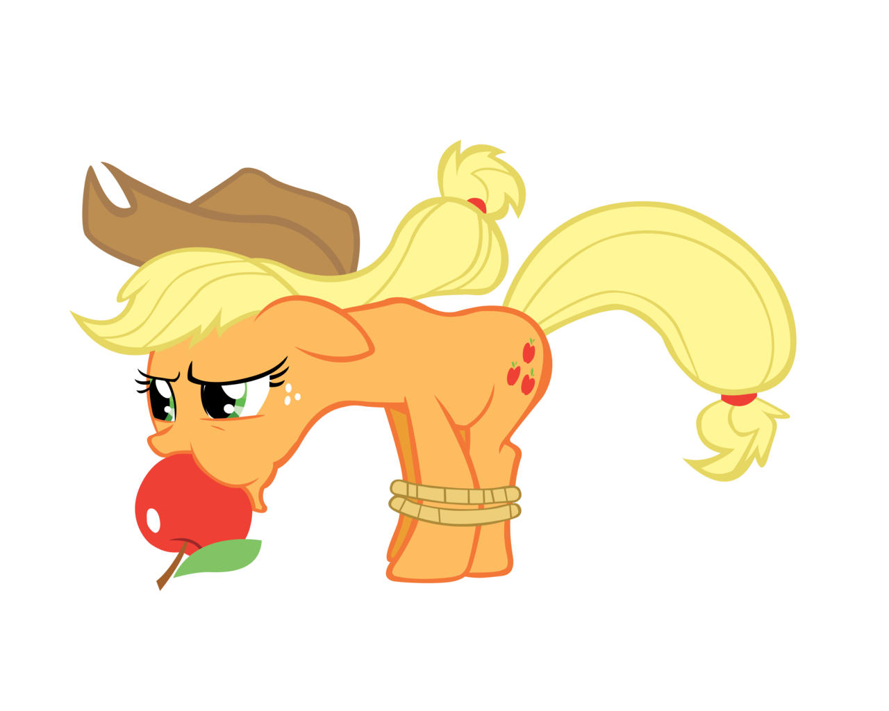 #296491 - safe, artist:vixolof96, applejack, pony, g4, apple, apple gag ...