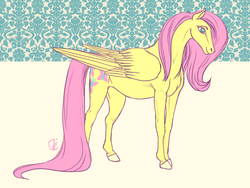 Size: 3000x2250 | Tagged: safe, artist:outcastermine, fluttershy, pony, g4, female, hoers, realistic, solo