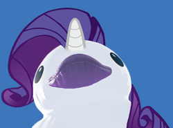 Size: 720x534 | Tagged: safe, rarity, duck, pony, g4, ambiguous gender, rubber duck, solo, species swap, wat