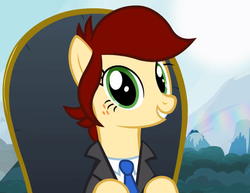 Size: 1037x802 | Tagged: safe, oc, oc only, oc:canni soda, galacon, clothes, female, formal wear, necktie, suit