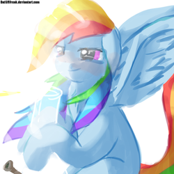 Size: 800x800 | Tagged: safe, artist:datgmfreak, rainbow dash, g4, bong, drugs, marijuana, smoking