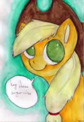 Size: 622x898 | Tagged: safe, artist:tuuku, applejack, earth pony, pony, g4, female, solo