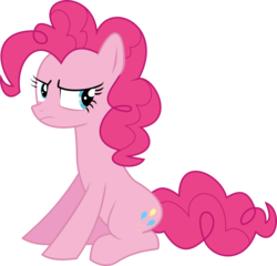 Size: 2011x1931 | Tagged: safe, artist:patec, pinkie pie, pony, g4, female, frown, simple background, solo, suspicious, transparent background, vector