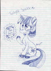 Size: 2048x2833 | Tagged: safe, artist:bloodyhellhayden, twilight sparkle, g4, book, magic, traditional art