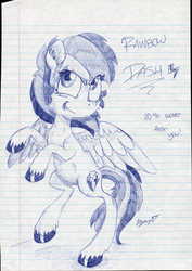 Size: 2272x3217 | Tagged: safe, artist:bloodyhellhayden, rainbow dash, g4, traditional art