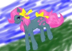 Size: 1476x1040 | Tagged: safe, artist:filly-of-light, bow tie (g1), pony, g1, female, solo