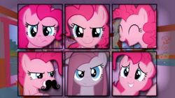 Size: 1920x1080 | Tagged: safe, artist:overmare, pinkie pie, g4, collage, pinkamena diane pie, vector, wallpaper