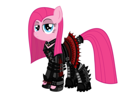 Size: 3000x2241 | Tagged: safe, artist:salenor, pinkie pie, g4, alternate clothes, boots, demonia swing 815, goth, gothic, hoof boots, pinkamena diane pie