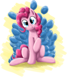 Size: 1617x1836 | Tagged: safe, artist:otakuap, pinkie pie, earth pony, pony, g4, balloon, female, solo