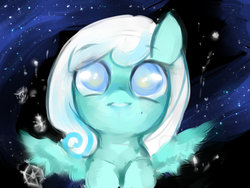 Size: 1024x768 | Tagged: safe, artist:nabe, oc, oc only, oc:snowdrop, pegasus, pony, blind, female, filly, foal