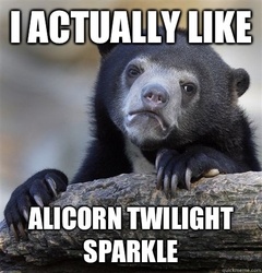 Size: 460x480 | Tagged: safe, twilight sparkle, alicorn, bear, pony, g4, advice animal, alicorn drama, barely pony related, female, image macro, mare, meme, twilight sparkle (alicorn)