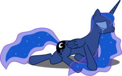 Size: 6461x4000 | Tagged: safe, artist:fatalerror328, princess luna, alicorn, pony, g4, absurd resolution, crying, female, mare, missing accessory, sad, simple background, solo, transparent background, vector