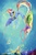 Size: 2160x3240 | Tagged: dead source, safe, artist:my-magic-dream, rainbow dash, pegasus, pony, g4, color, female, flying, high res, mare, paint, rainbow, solo, splash, spread wings, surreal, tail, water, wings