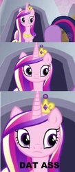 Size: 1144x2616 | Tagged: safe, edit, edited screencap, screencap, princess cadance, twilight sparkle, alicorn, pony, a canterlot wedding, g4, butt, comic, dat ass, female, mare, meme, plot, the ass was fat