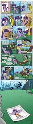 Size: 1000x3750 | Tagged: safe, artist:glancojusticar, discord, twilight sparkle, alicorn, pony, comic:library pass, g4, angry, comic, crossing the line twice, discord being discord, exclamation point, female, floppy ears, glowing horn, horn, library card, magic, mare, rage, royal guard, running, twilight sparkle (alicorn), unamused