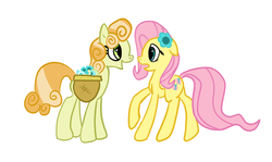 Size: 1119x666 | Tagged: safe, artist:nasse, fluttershy, junebug, g4