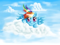 Size: 2000x1500 | Tagged: safe, artist:blueyyknight, rainbow dash, g4, cloud, cloudy