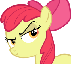 Size: 2500x2258 | Tagged: safe, artist:freefraq, apple bloom, earth pony, pony, g4, disaster girl, evil, female, simple background, smug, solo, transparent background, vector