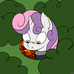 Size: 2000x2000 | Tagged: safe, artist:nlgma, sweetie belle, g4, hell, meaniebelle