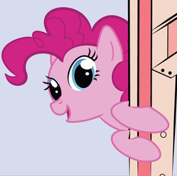 Size: 722x716 | Tagged: safe, pinkie pie, earth pony, pony, g4, bad day at cat rock, female, solo, that fucking cat, tom and jerry