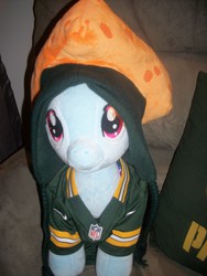 Size: 3000x4000 | Tagged: safe, rainbow dash, g4, akmane, american football, build-a-bear, cheese, cheesehead, clothes, green bay packers, jersey, jones, nfl, nike, wisconsin