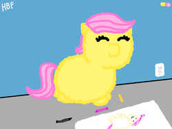 Size: 800x600 | Tagged: safe, artist:hugboxfag, fluffy pony, crayon, fluffy pony original art, fluffyshy