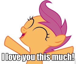 Size: 692x584 | Tagged: safe, scootaloo, g4, bronybait, cute, image macro