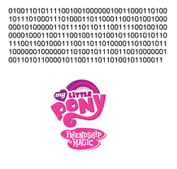 Size: 522x496 | Tagged: safe, g4, barely pony related, binary, logo, my little pony logo, numbers, text