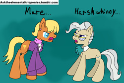 Size: 1024x683 | Tagged: safe, artist:novaspark, mayor mare, ms. harshwhinny, g4, glasses