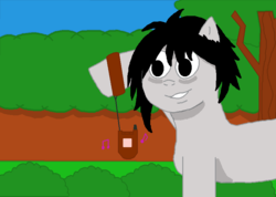 Size: 819x582 | Tagged: safe, artist:theimmortalwolf, cellphone, death note, l, l lawliet, phone, ponified