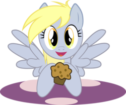 Size: 2001x1675 | Tagged: safe, artist:sourspot, derpy hooves, pegasus, pony, g4, female, mare, muffin, simple background, solo, transparent background, underp, vector