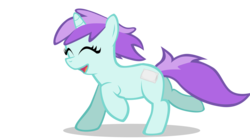Size: 1461x821 | Tagged: safe, artist:chillfury, liza doolots, petunia, tootsie flute, pony, g4, female, filly, happy, running, solo