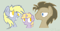 Size: 213x111 | Tagged: safe, artist:shineemew, derpy hooves, dinky hooves, doctor whooves, time turner, pegasus, pony, g4, female, lowres, mare, small