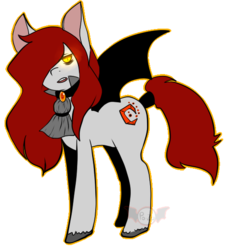 Size: 518x550 | Tagged: safe, artist:pozu, oc, oc only, bat pony, pony, 30 minute art challenge, glowing eyes