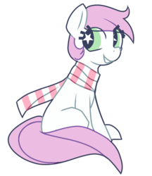 Size: 517x598 | Tagged: safe, artist:mewball, oc, oc only, oc:candy prancer, clothes, scarf, wingding eyes