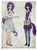 Size: 465x625 | Tagged: safe, artist:irinya, rarity, twilight sparkle, human, g4, eared humanization, horn, horned humanization, humanized, skinny, tailed humanization, thin