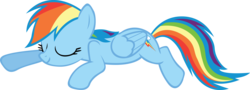 Size: 4648x1673 | Tagged: safe, artist:rainbowcrab, rainbow dash, pegasus, pony, g4, eyes closed, female, mare, simple background, sleeping, sleepydash, solo, transparent background, vector