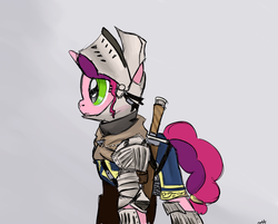 Size: 1089x877 | Tagged: safe, artist:nasse, oc, oc:marker pony, armor, crossover, dark souls, sword