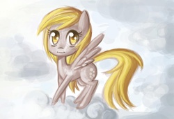 Size: 1119x769 | Tagged: safe, artist:raptor007, derpy hooves, pegasus, pony, g4, cloud, cloudy, female, mare, solo