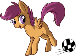 Size: 385x285 | Tagged: safe, artist:lulubell, scootaloo, g4, simple background, transparent background