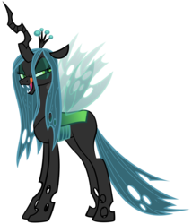 Size: 3000x3500 | Tagged: dead source, safe, artist:dcencia, queen chrysalis, changeling, changeling queen, g4, bueno, female, simple background, solo, transparent background, vector