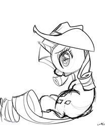 Size: 786x900 | Tagged: safe, artist:nasse, rarity, pony, g4, cowboy hat, female, hat, sketch, solo