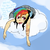 Size: 500x500 | Tagged: safe, rainbow dash, human, g4, askequestrianboys, cloud, cloudy, humanized, rainbow blitz, rule 63, rule 63'd rule 63, solo, tattoo, winged humanization