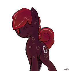 Size: 827x822 | Tagged: safe, artist:nasse, oc, oc only, oc:coke pony, food pony, original species, wink