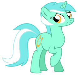 Size: 851x815 | Tagged: safe, artist:iamthegreatlyra, lyra heartstrings, g4, full body, raised hoof, simple background, solo, standing, transparent background