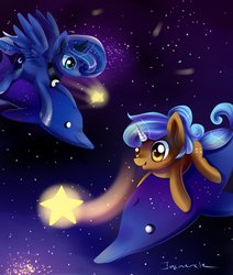 Size: 824x970 | Tagged: safe, artist:incinerater, princess luna, oc, g4