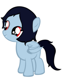 Size: 5164x6097 | Tagged: safe, bat pony, pony, vampire, absurd resolution, adventure time, filly, male, marceline, ponified, solo, younger